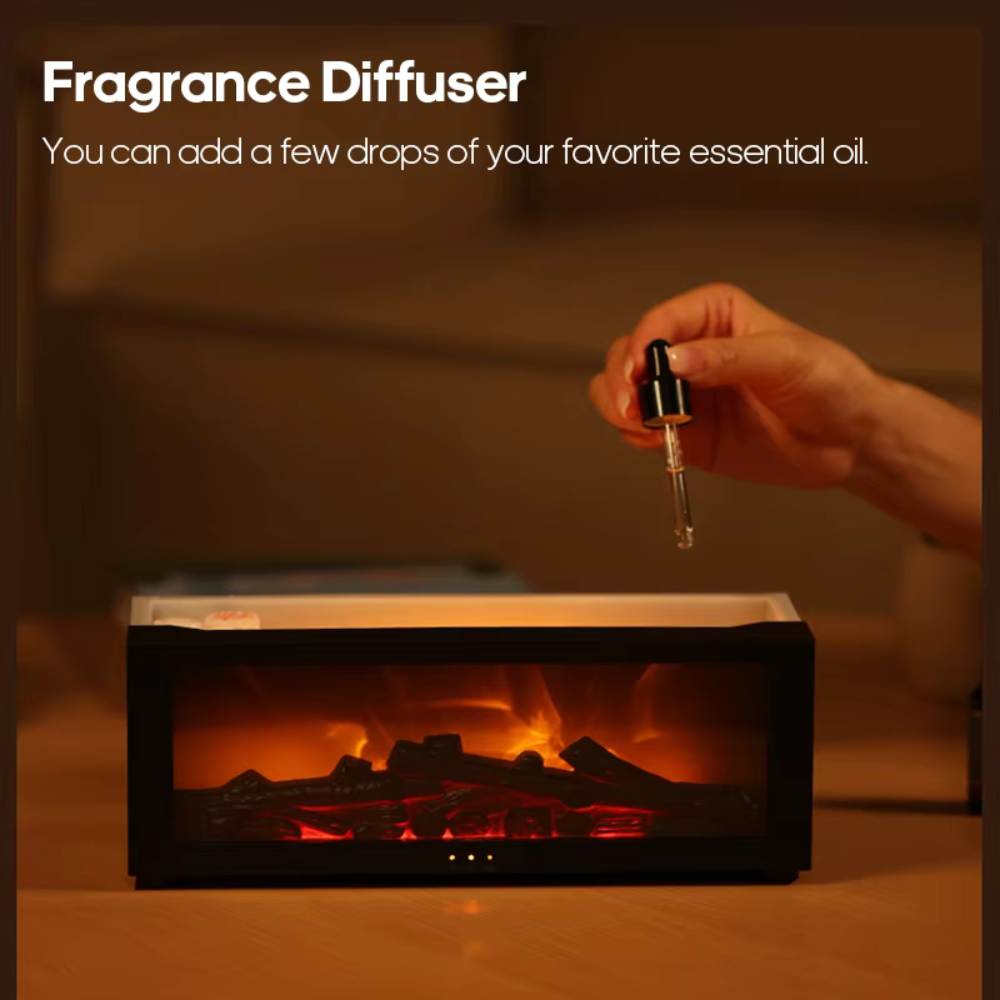 Flame Fireplace Aroma Humidifier