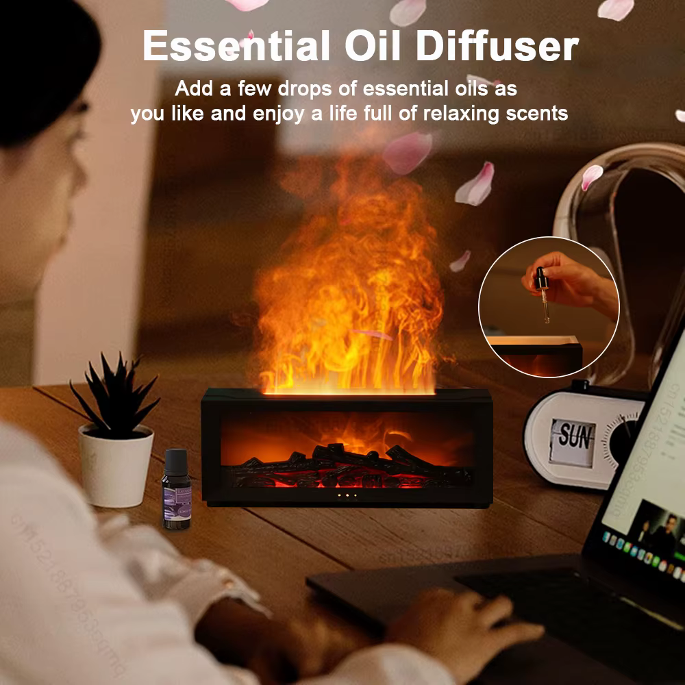 Flame Fireplace Aroma Humidifier